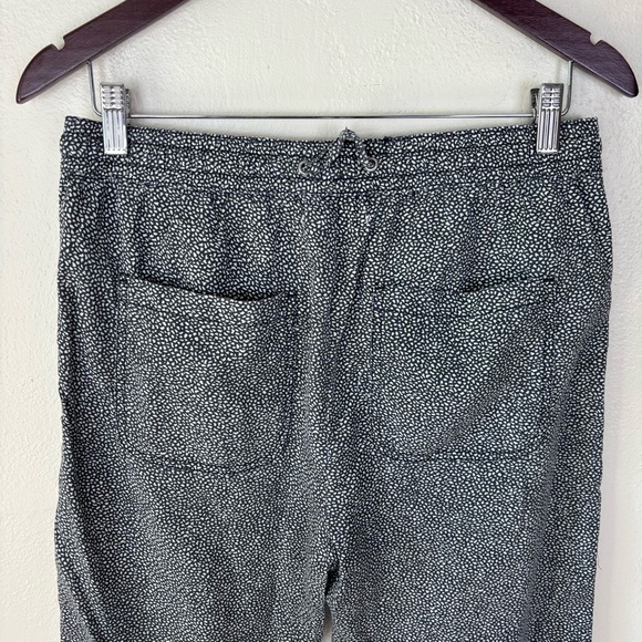 Anthropologie Orana Printed Joggers Pants Sz Small Boho Black White Elastic Tie - Picture 5 of 10